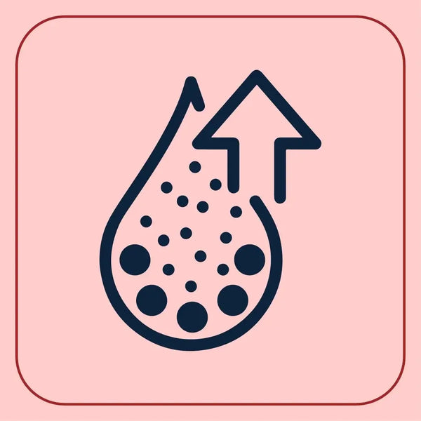 Droplet illustration showing increased HDL good cholesterol